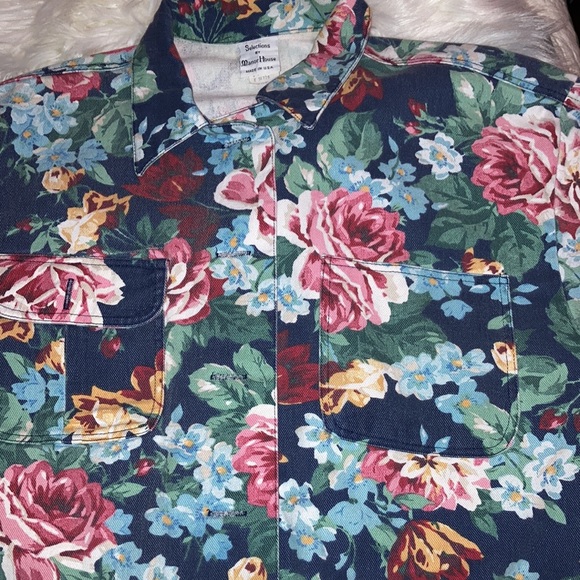VINTAGE MANOR HOUSE floral jean jacket sz. 8 Med. no flaws, EUC. SALE $20 - Picture 2 of 7